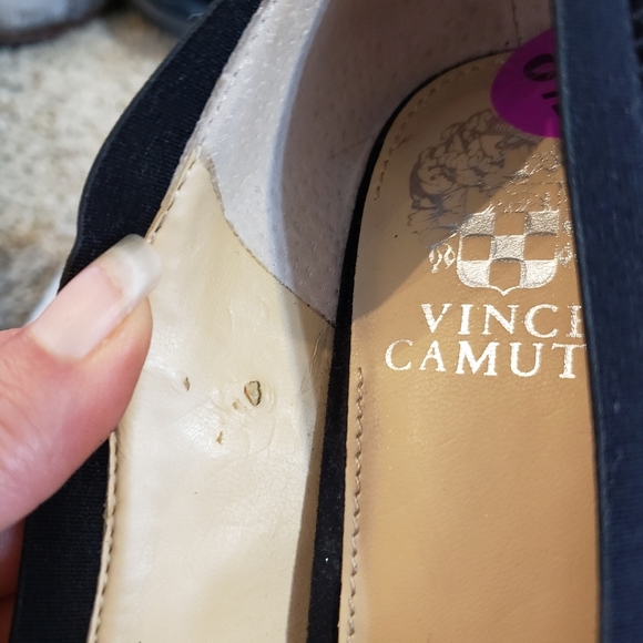 Vince Camuto Black Suede Heels - Picture 7 of 8